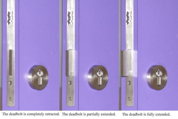 center door lock with 3 point deadbolt